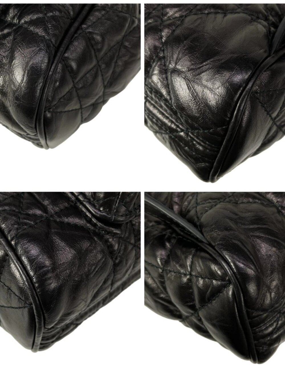 DIOR/ChristianDior Diorskaro Backpack Small Black Lambskin Backpack - Picture 16 of 16